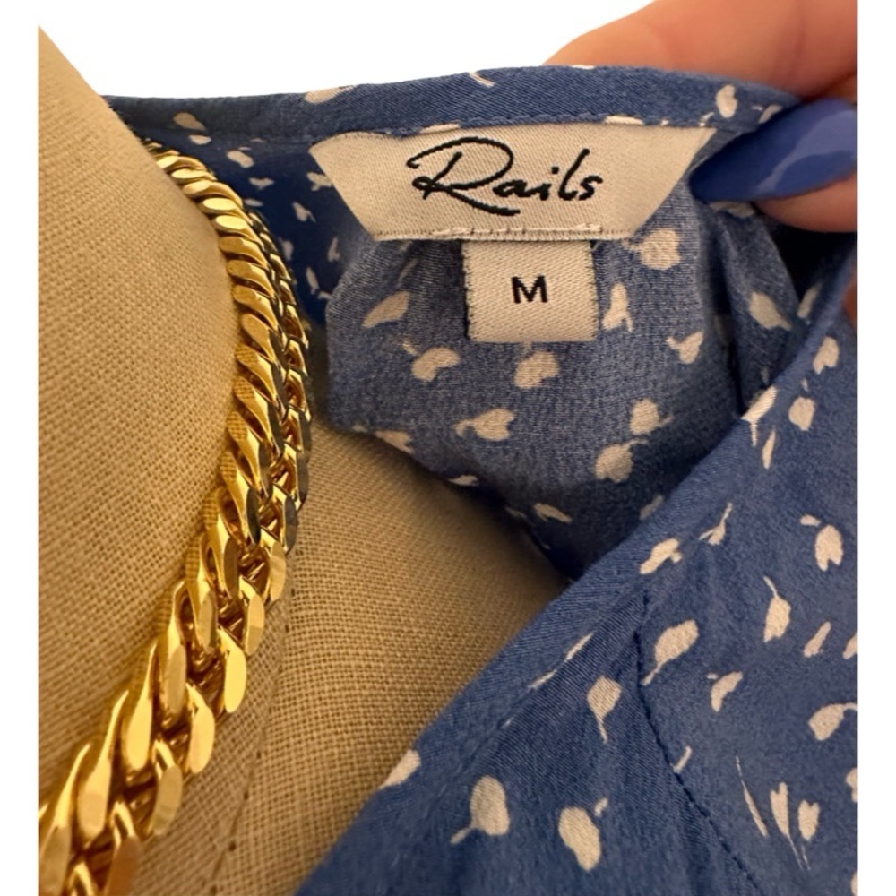 Rails Long Sleeve Midi Print Dress. Size Medium. - image 8